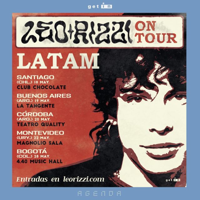@leorizzi ON TOUR LATAM por primera vez en Chile, Argentina, Uruguay y Colombia. Entradas a la venta el viernes! 🎫🌎
#tour #leorizzi #latinoamerica