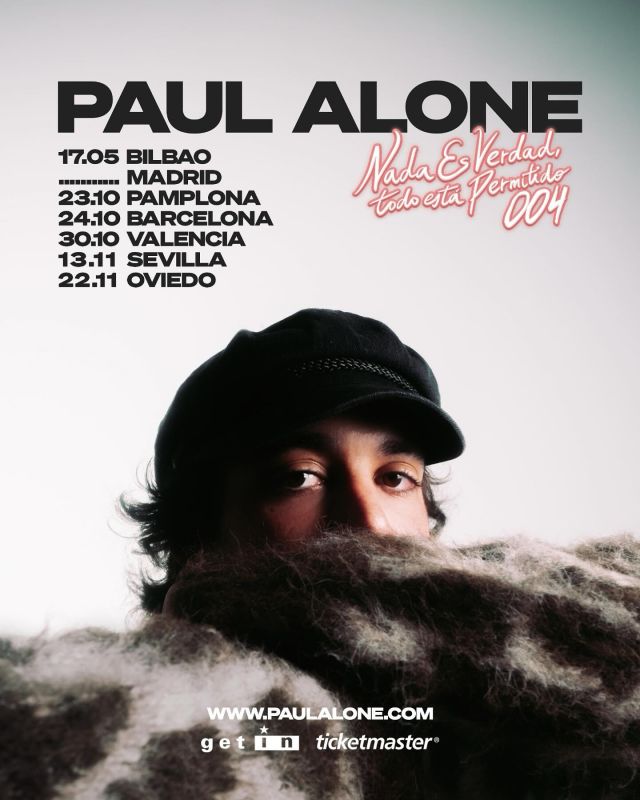 Ya a la venta las entradas para la nueva gira de @paulalone_ Nada es verdad, todo está permitido 004 Tour🤘🏼😈

Disponibles en www.paulalone.com y en @ticketmasteres 

No te quedes sin la tuya!!!