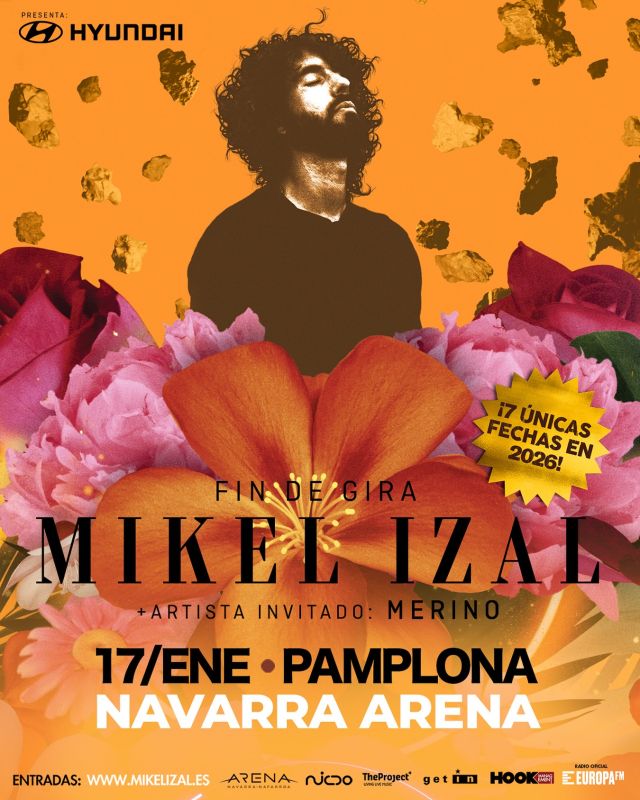 🎤 MIKEL IZAL en el Navarra Arena
📍 Pamplona
🗓 Próximamente…

¡La cuenta atrás ha comenzado!
Este 2026, @mikelizal vuelve a los escenarios con una noche única en el @navarrarena 
Prepárate para vivir un directo inolvidable lleno de emoción, música y energía.

🎟 Entradas a la venta el 25 de junio
¡Atentos! Porque van a volar.