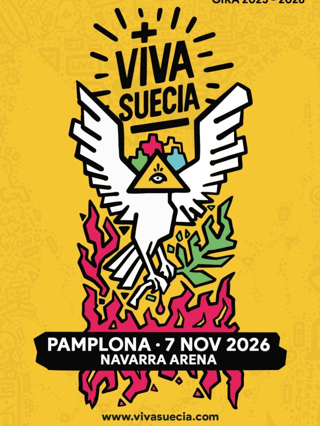 VIVA SUECIA también actuará en Pamplona el 7 de noviembre del próximo año en el marco de su exitosa gira
“Hecho en tiempos de paz”‼️

Las entradas para la cita de Pamplona se pondrán a la venta este jueves 13 de noviembre a las 13:00h en ➡️vivasuecia.com y una hora antes se abrirá la preventa feverup.com

@vivasuecia 
@navarrarena 
@fever_es