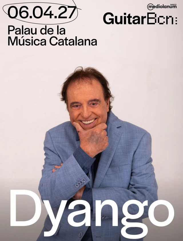 Hay voces que no solo interpretan canciones, sino que forman parte indeleble del mapa emocional de la balada y el bolero. Dyango, el maestro barcelonés, regresa a su ciudad para ofrecer una velada monumental en el Palau de la Música Catalana el próximo 6 de abril de 2027 en su nueva gira Su amigo Dyango Tour.

🎟️ Entradas a la venta mañana viernes a las 12:00h en guitarbcn.com

 @dyango_oficial 
@guitarbcn